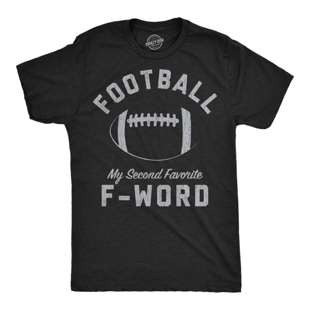 Mens Funny T Shirt Football My Second Favorite F Word Tee For Men